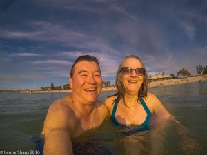 swimming selfie